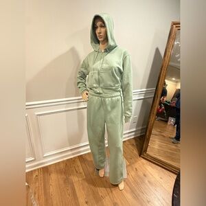 Refuge Mint Green Hooded jacket (small) and joggers (medium) set